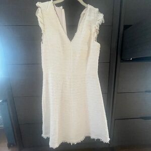 Rebecca Taylor White Textured Sleeveless Dress